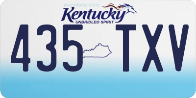 KY license plate 435TXV