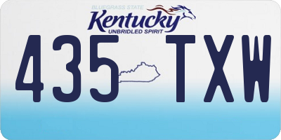 KY license plate 435TXW