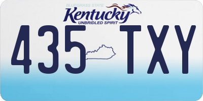 KY license plate 435TXY