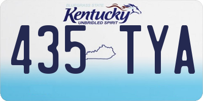 KY license plate 435TYA