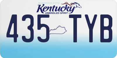 KY license plate 435TYB