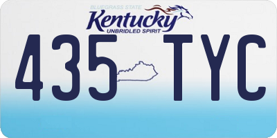 KY license plate 435TYC