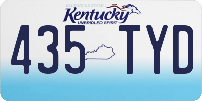 KY license plate 435TYD