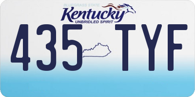 KY license plate 435TYF