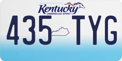 KY license plate 435TYG