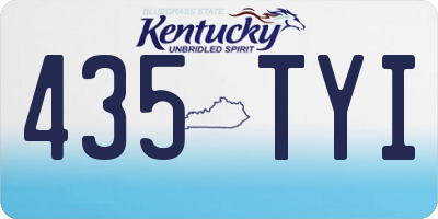 KY license plate 435TYI