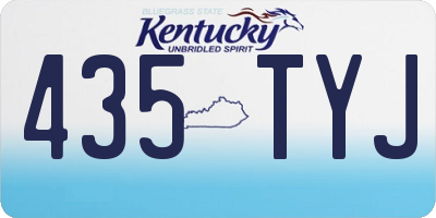 KY license plate 435TYJ
