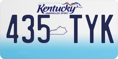 KY license plate 435TYK