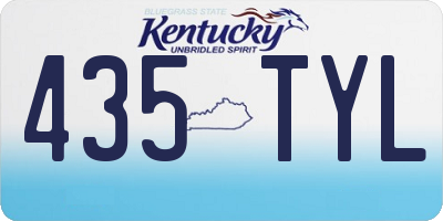 KY license plate 435TYL