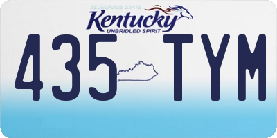 KY license plate 435TYM