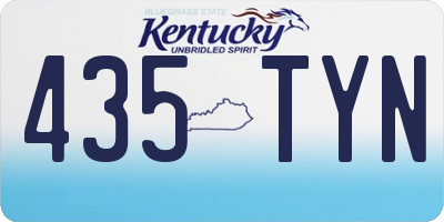 KY license plate 435TYN