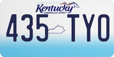 KY license plate 435TYO
