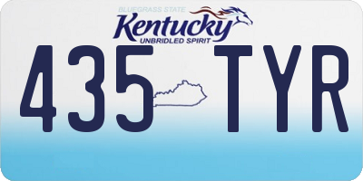 KY license plate 435TYR