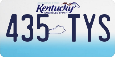 KY license plate 435TYS