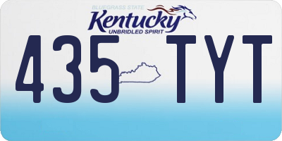 KY license plate 435TYT
