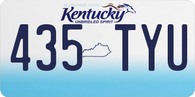 KY license plate 435TYU
