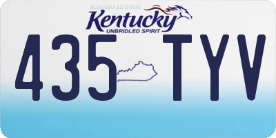 KY license plate 435TYV