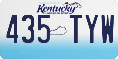 KY license plate 435TYW