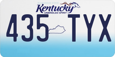 KY license plate 435TYX