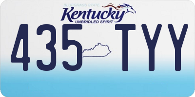 KY license plate 435TYY