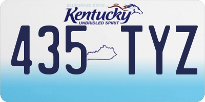 KY license plate 435TYZ