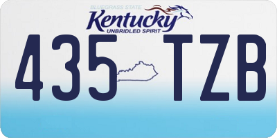 KY license plate 435TZB
