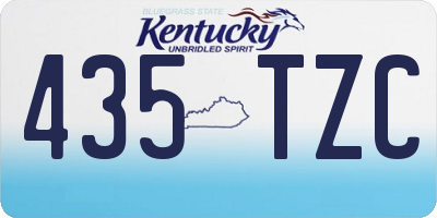 KY license plate 435TZC