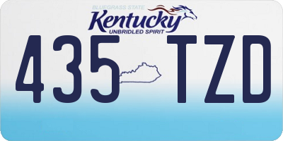 KY license plate 435TZD