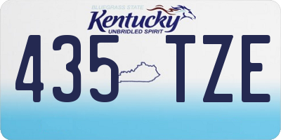 KY license plate 435TZE
