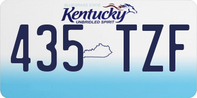 KY license plate 435TZF