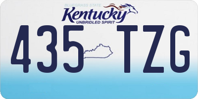 KY license plate 435TZG