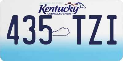 KY license plate 435TZI
