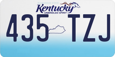 KY license plate 435TZJ