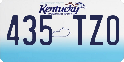 KY license plate 435TZO