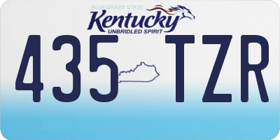 KY license plate 435TZR