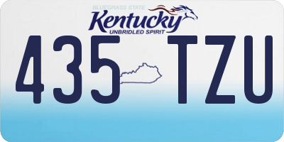KY license plate 435TZU