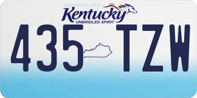 KY license plate 435TZW