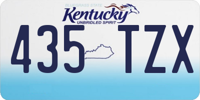 KY license plate 435TZX