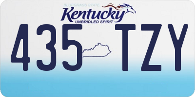 KY license plate 435TZY