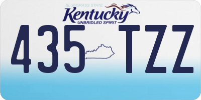 KY license plate 435TZZ