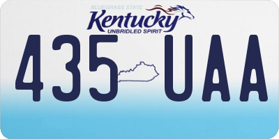 KY license plate 435UAA