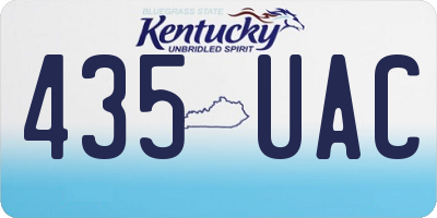 KY license plate 435UAC