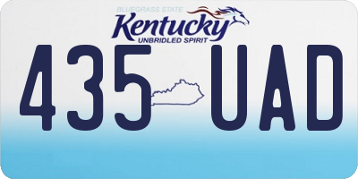 KY license plate 435UAD