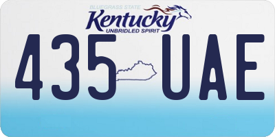 KY license plate 435UAE