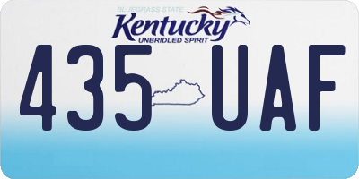 KY license plate 435UAF