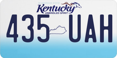 KY license plate 435UAH