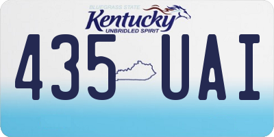 KY license plate 435UAI