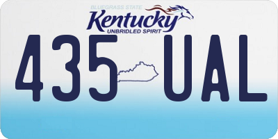 KY license plate 435UAL