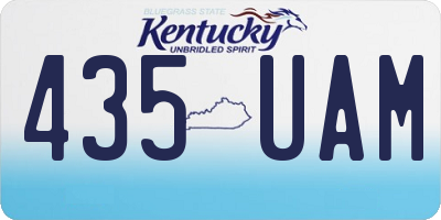 KY license plate 435UAM