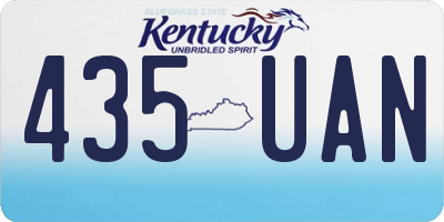KY license plate 435UAN
